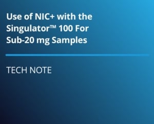 Tech Note: Use of NIC+ with the Singulator 100 For Sub-20 mg Samples